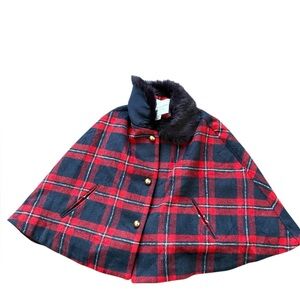 Janie & Jack plaid poncho